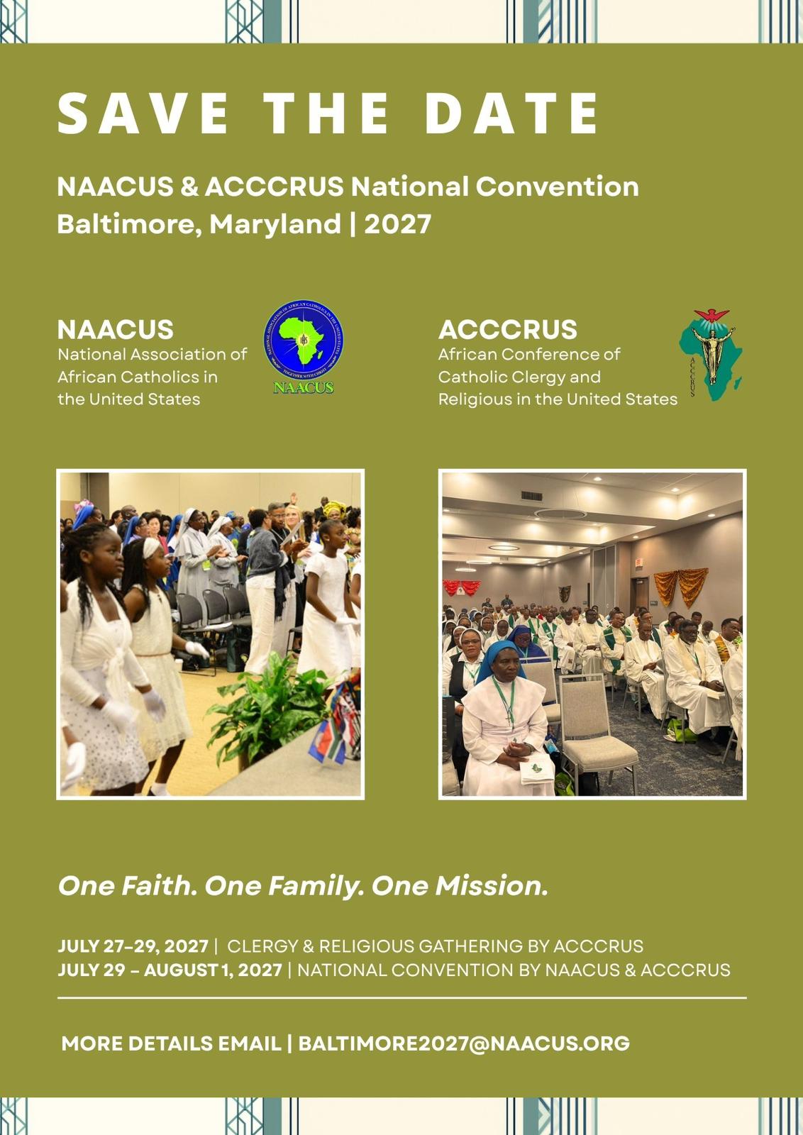 NAACUS and ACCCRUS Convention 2027 save the date flyer